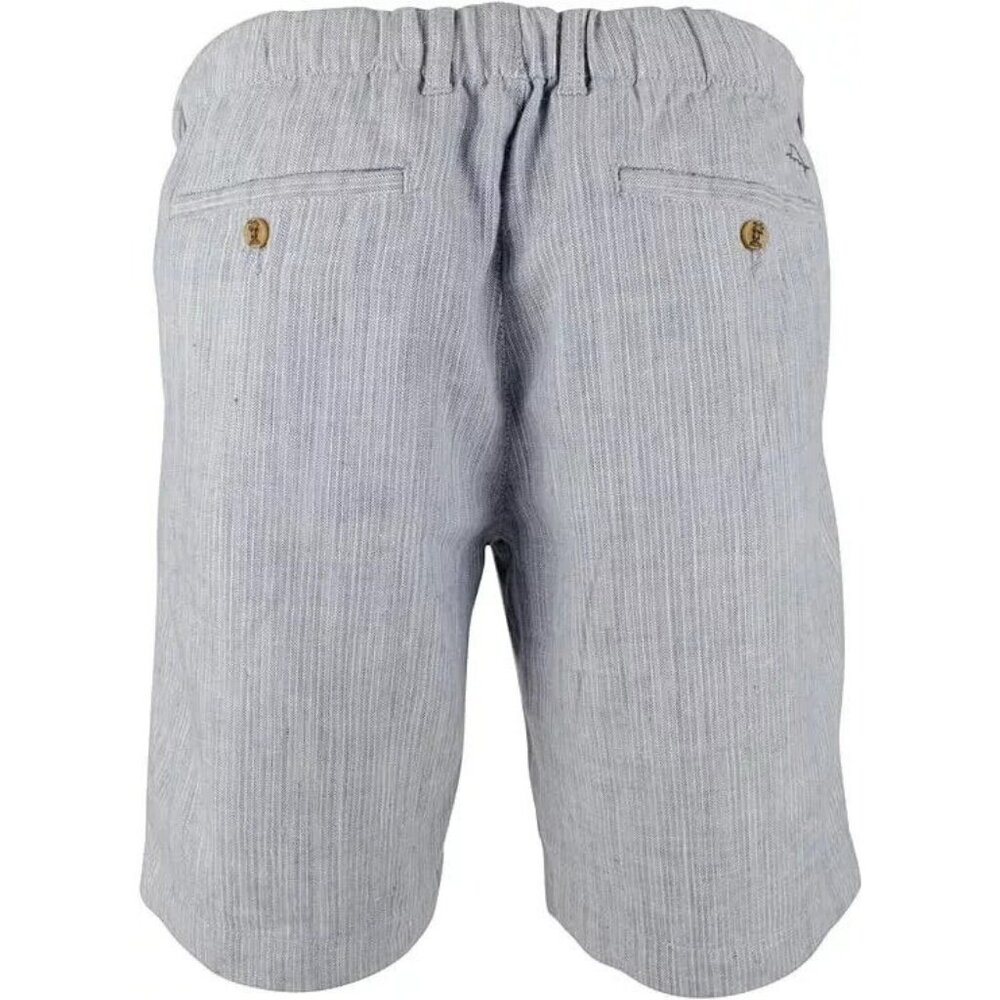 Tommy Bahama Men's Small Chambray Blue Harbor Herringbone Linen Blend Shorts - Picture 5 of 6